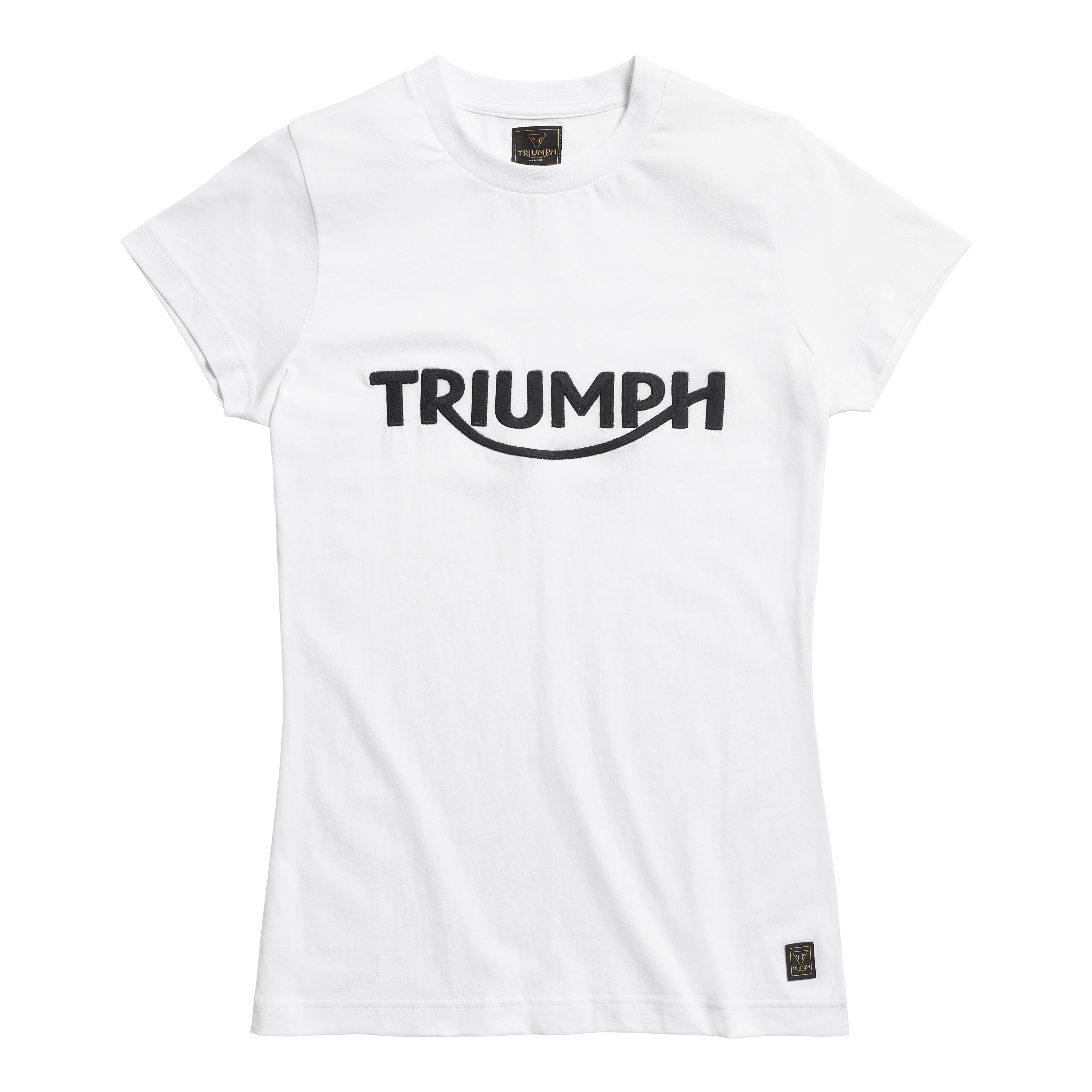 Gwynedd Womens Embroidered T-shirt in White | Casual Clothing